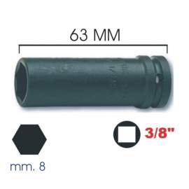 CHIAVE A BUSSOLA IMPACT 3/8`` ESAGONALE LUNGA mm. 8x63