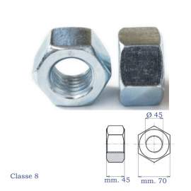 DADO ESAGONALE M 45 UNI 5587 ALTO ZINCATO CL. 8