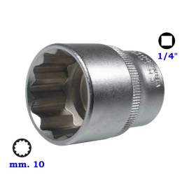 CHIAVE A BUSSOLA DA 1/4`` POLIGONALE MM. 10