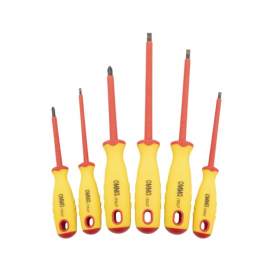 CACCIAVITI ELETTRICISTI ISOLATI FINO A 1.000 Volt SET 6 PZ.