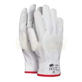 GUANTO 07140 PELLE FIORE BIANCO 4124 - CAT. 2 TG. 9 EN388:2016 - 4124