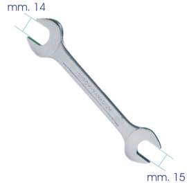 CHIAVE A FORCHETTA DOPPIA MM. 14-15 DIN 3110