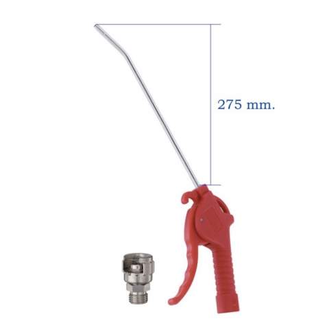 Pistola Soffiaggio per Compressore Alluminio Canna Corta o Lunga a