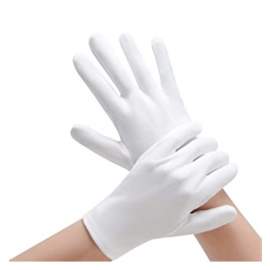 GUANTO IN COTONE BIANCO UOMO TG. 10