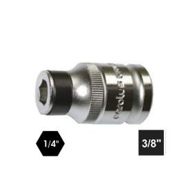 ADATTATORE 3/8`` QUADRO FEMMINA - 1/4 `` PORTAINSERTI BITS FEMMINA