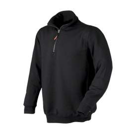 FELPA ISSA VERENA MEZZA ZIP 280 g/mq. NERA TG. M