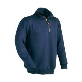 FELPA ISSA VERENA MEZZA ZIP 280 g/mq. BLU TG. L