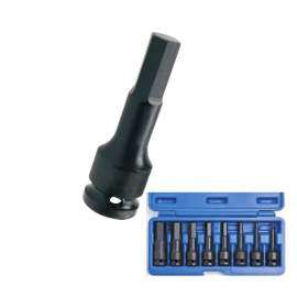 SET 8 BUSSOLE IMPACT MASCHIO ESAGONALI 1/2`` 4-5-6-8-10-14-17-19 DA MM.78