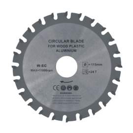 DISCO DA TAGLIO mm. 125 24 DENTI - PER LEGNO, TRUCIOLARI E PANNELLI