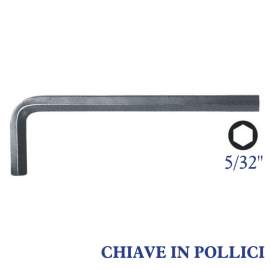 CHIAVE A BRUGOLA MASCHIO ESAGONALE 5/32`` PIEGATA IN POLLICI