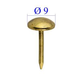 BULLETTE OTTONATE MM. 9 - CHIODO BOMBATO - PZ.50
