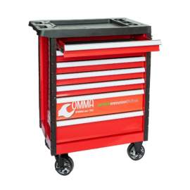 CARRELLO PORTA UTENSILI 7 CASSETTI CM. 68x46xh100 ROSSO