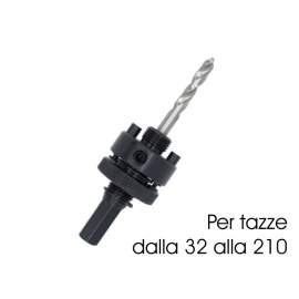 ALBERO GAMBO ESAGONALE DA MM. 11 CON GHIERA PER TAZZE BIMETALLICHE