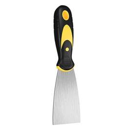SPATOLA IN ACCIAIO INOX MM. 50 MANICO GRIP IN GOMMA BICOLORE