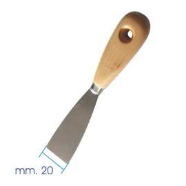 SPATOLA MM. 20 MANICO IN LEGNO E LAMA IN ACCIAIO PROTETTO