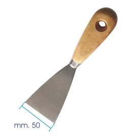 SPATOLA MM. 50 MANICO IN LEGNO E LAMA IN ACCIAIO PROTETTO