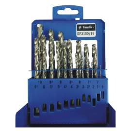 PUNTE FRESATE HSS DIN 338 TeKno Xp  Da 1 a 10 con 1/2 mis. SET 19 PZ.