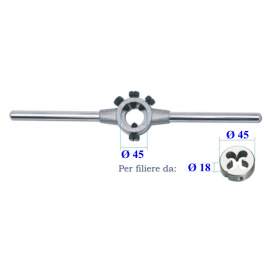 CHIAVE PORTAFILIERA DIN 225 - 45x18 - N 6 PER FILIERE DA M16 - M20