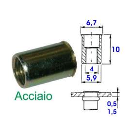 INSERTI FILETTATI IN ACCIAIO M4 TESTA RIDOTTA CONFEZIONE 200 PZ.