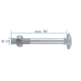 BULLONE TESTA TONDA M 10X90 TTQ UNI 5732 ZINCATO