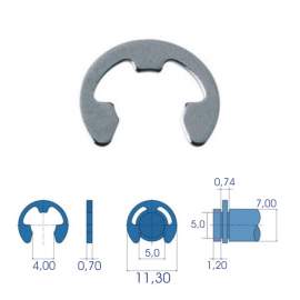 ANELLO ELASTICO DI ARRESTO D. 5 ZINCATO DIN 6799 UNI 7434