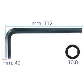 CHIAVE A BRUGOLA ESAGONO MASCHIO MM. 10,0 BRUNITA