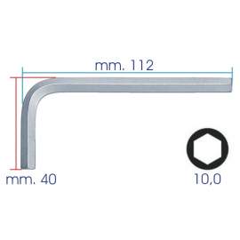 CHIAVE A BRUGOLA ESAGONO MASCHIO MM. 10,0 ZINCATA