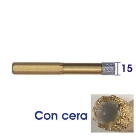 FORETTO DIAMANTATO D. 15 CERATO PER GRES, KLINKER, VETRO, GRANITI