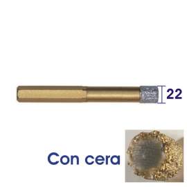 FORETTO DIAMANTATO D. 22 CERATO PER GRES, KLINKER, VETRO, GRANITI