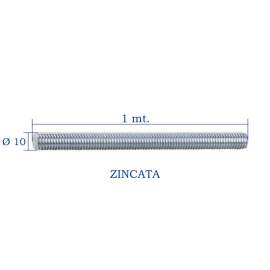 BARRA FILETTATA ZINCATA M 10x1.000 PASSO 1,50 - 4.8 DIN 975 T05