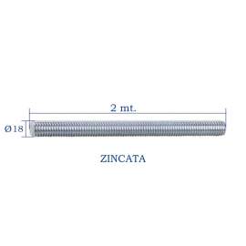 BARRA FILETTATA ZINCATA M 18x2.000 - 4.8 DIN 975 T05 (L2)