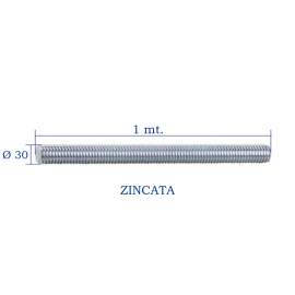 BARRA FILETTATA ZINCATA M 30x1.000 - 4.8 DIN 975 T05