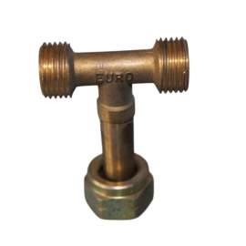 RACCORDO 3 VIE CON GHIERA PER BOMBOLE GAS FILETTATO SINISTRO KEMPER 6240