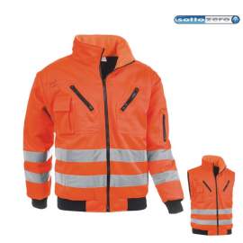 GIUBBOTTO CANTONIERE ALTA VISIBILITA ARANCIO SMANICABILE TG. L