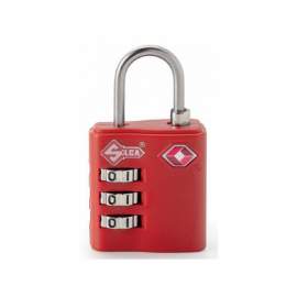 LUCCHETTO TSA A COMBINAZIONE PER VIAGGI 3 CIFRE ROSSO