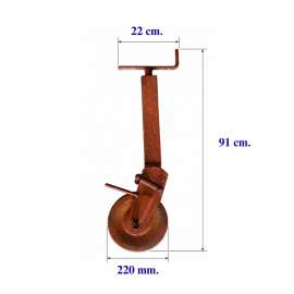 RUOTA DA APPOGGIO IN FERRO PER CARRI E RIMORCHI - MM. 220x60 TELESCOPICA