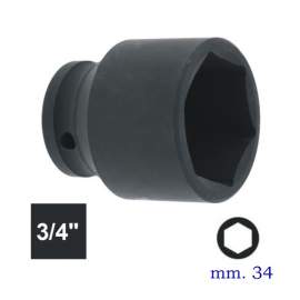 CHIAVE A BUSSOLA ESAGONALE IMPACT 3/4 MM. 34 x L. 56